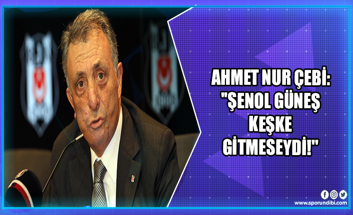 Ahmet Nur Çebi: ''Şenol Güneş keşke gitmeseydi!''