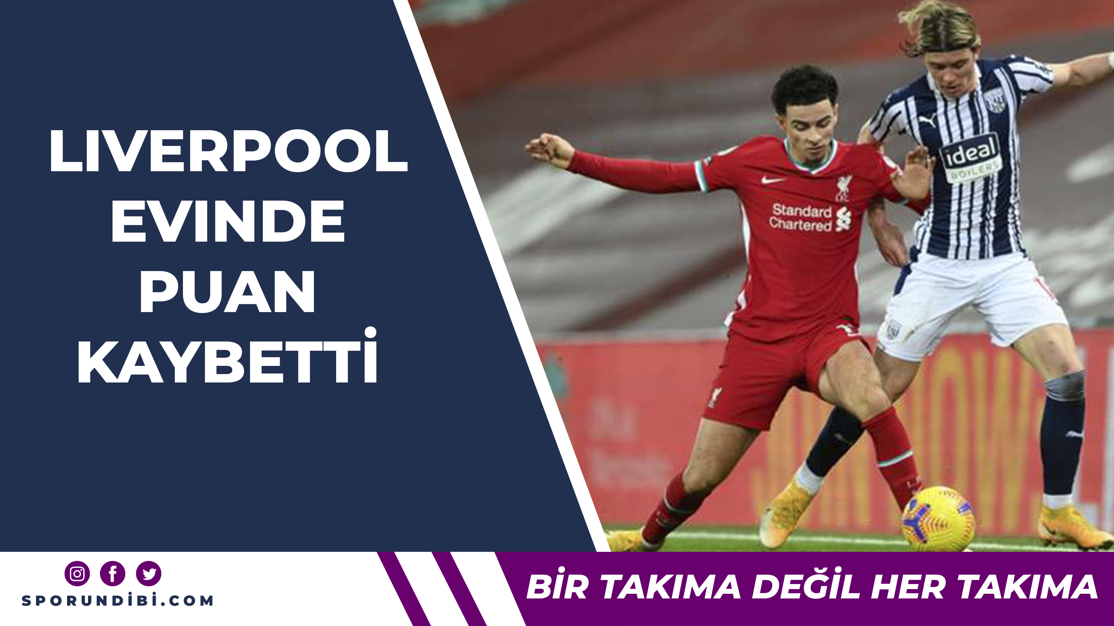 Lider Liverpool evinde puan kaybetti