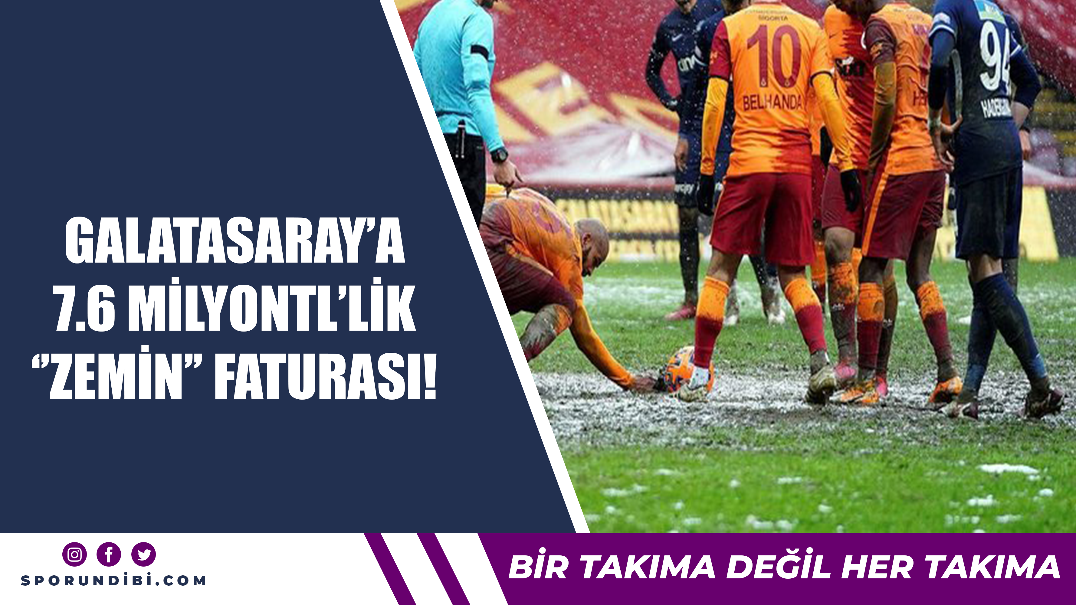 Galatasaray'a 7.6 milyon TL'lik 'zemin' faturası!