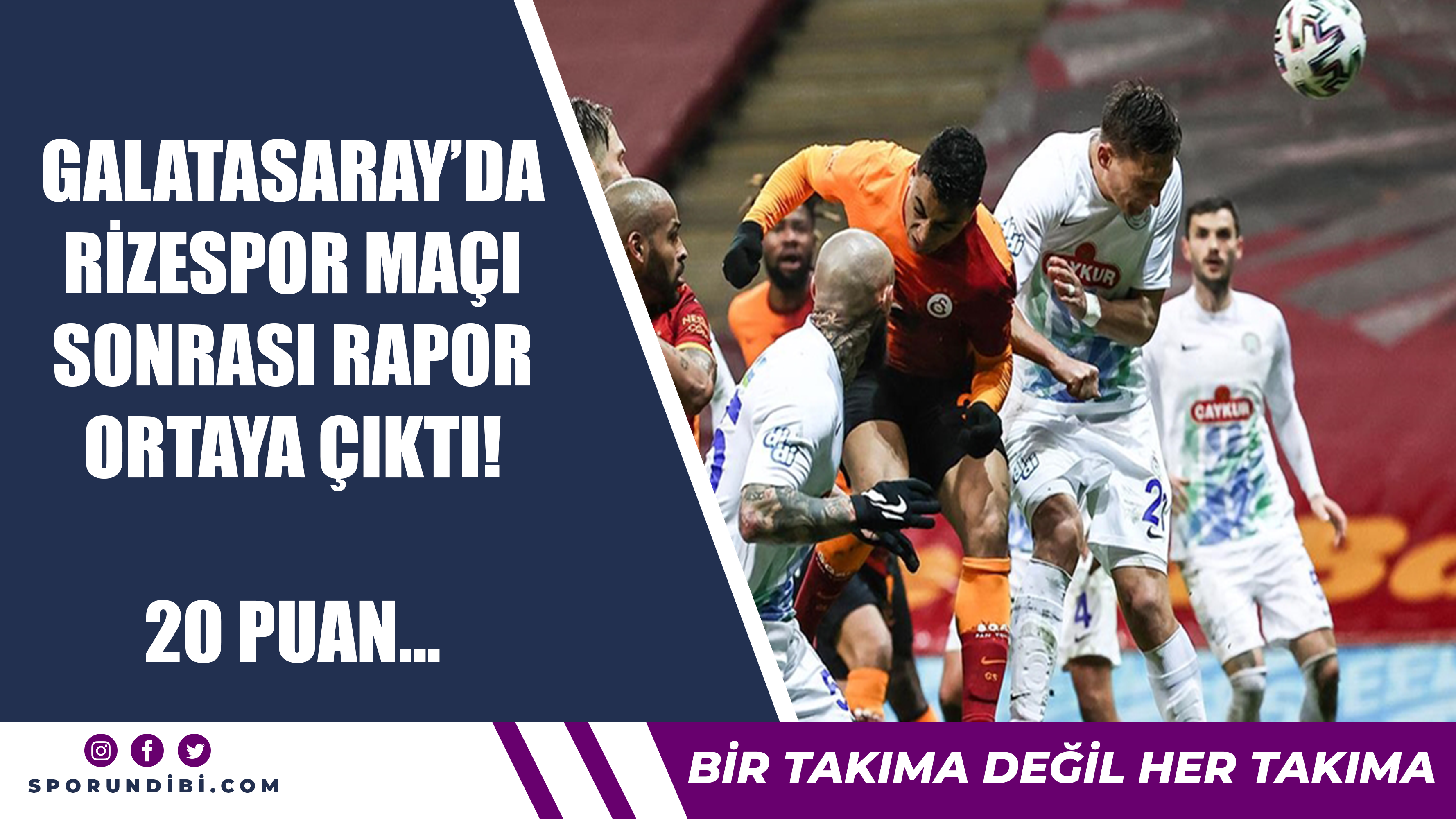 Galatasaray'da Rizespor maçı sonrası rapor ortaya çıktı! 20 puan...