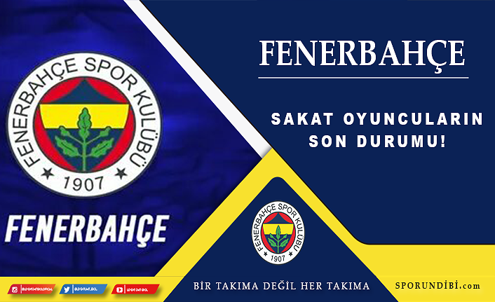 Fenerbahçe'de sakat oyuncuların son durumu!