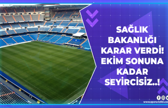 Sağlık Bakanlığı karar verdi! Ekim sonuna kadar seyircisiz..!