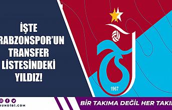 İşte Trabzonspor'un transfer listesindeki yıldız!