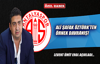 Ali Şafak Öztürk'ten örnek davranış!