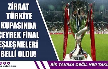 Ziraat Türkiye Kupası'nda Çeyrek Final Eşleşmeleri...