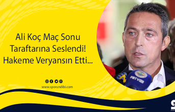 Ali Koç Maç Sonu Taraftarına Seslendi! Hakeme Veryansın...