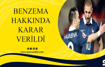 Benzema hakkında karar verildi