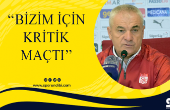 ''Bizim için kritik maçtı''