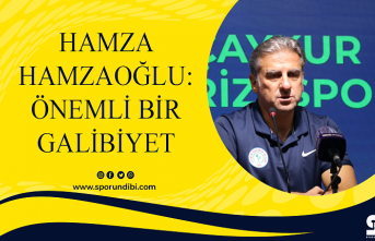Hamza Hamzaoğlu: Önemli bir galibiyet
