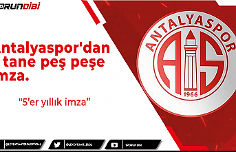 Antalyaspor'dan 3 tane peş peşe imza.