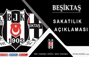 Beşiktaş'tan sakatlık açıklaması!