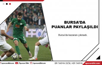 Bursa'da puanlar paylaşıldı