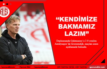 Groenendijk: ''Kendimize bakmamız lazım''