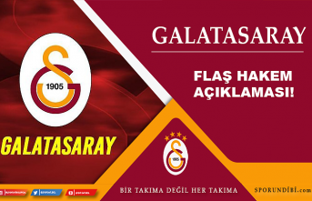 Galatasaray'dan flaş hakem açıklaması!
