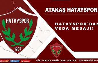Hatayspor'dan veda mesajı!