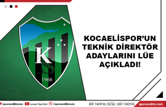 Kocaelispor'un teknik direktör adaylarını Lüe...