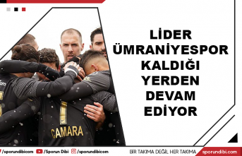 Lider Ümraniyespor kaldığı yerden devam ediyor...