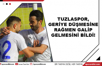 Tuzlaspor, geriye düşmesine rağmen galip gelmesini...