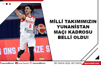 Milli takımımızın Yunanistan maçı kadrosu belli oldu!