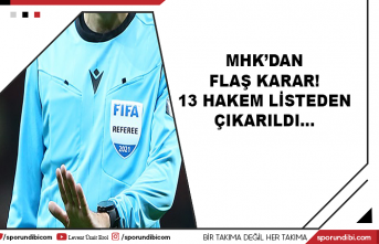 MHK'dan flaş karar! 13 hakem listeden çıkarıldı...