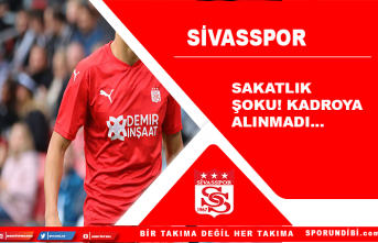 Sivasspor'da sakatlık şoku! Kadroya alınmadı...