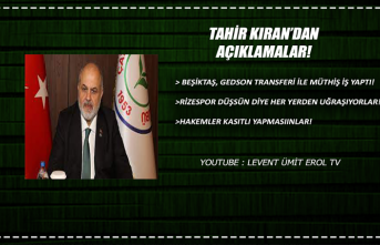 RİZESPOR BAŞKANI TAHİR KIRAN’dan AÇIKLAMALAR ! ''RİZESPOR DÜŞSÜN DİYE HER YERDEN UĞRAŞIYORLAR''