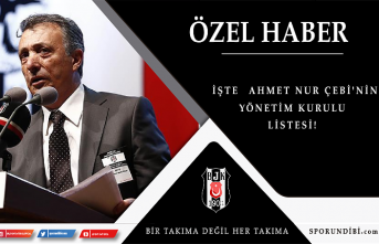 İşte Ahmet Nur Çebi'nin yönetim kurulu listesi!